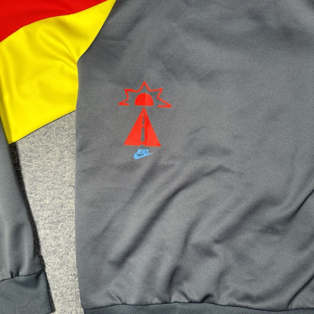 Nike Mens Have A Nike Day Smiley Face Track Jacket Colorblock Grey Blue Red L - Picture 4 of 9